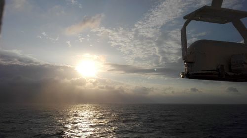 Scenic view of sea during sunset