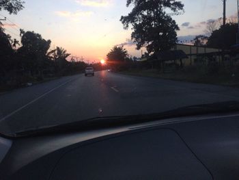 Road at sunset