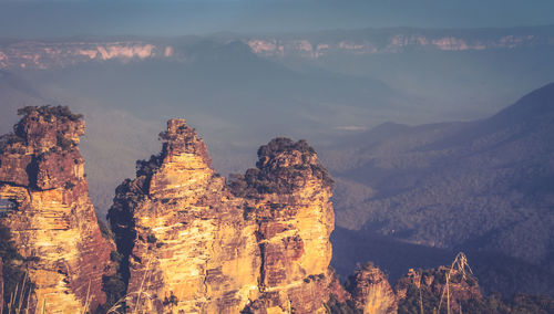 Panoramic view of rock formations