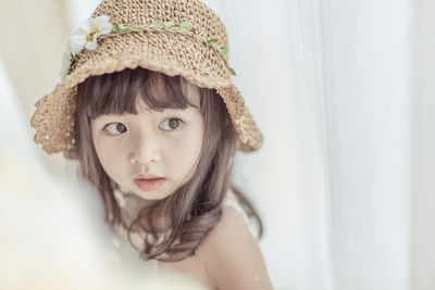 Close-up portrait of a girl