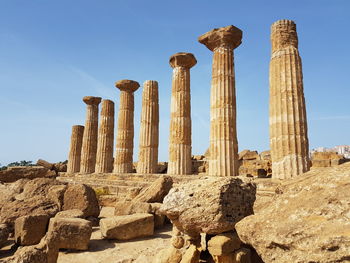 Ruins of temple against sky