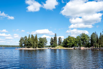 Leningrad region, vyborg, russia. - august 13, 2022  landscape of mon repos landscape park.