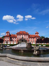 View of historical building against cloudy sky