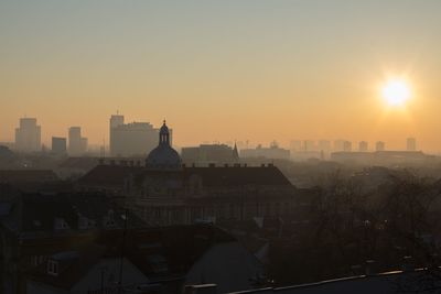 Cityscape at sunset