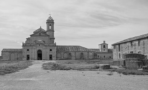 Low angle view of historic building against sky