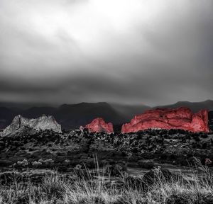 Scenic view of mountain against sky