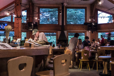 Man working on table