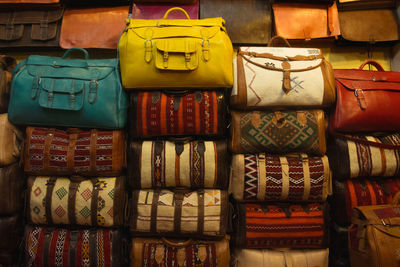 Full frame shot of purses