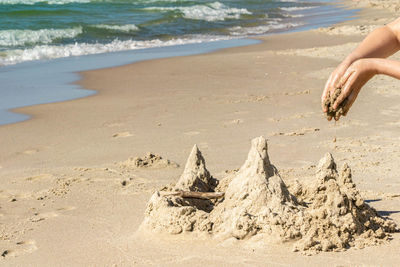 Person on sand at beach