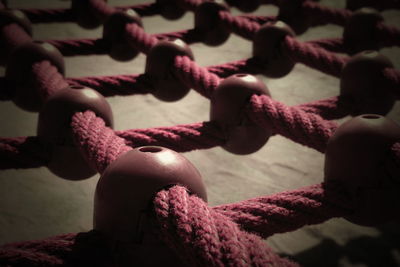 Close-up of people tied up outdoors