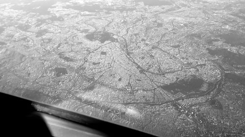 Close-up of ice on window