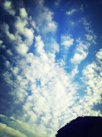 Low angle view of cloudy sky