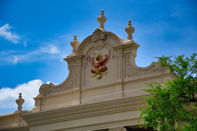 Low angle view of historical building against sky