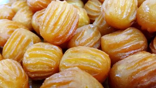 Full frame shot of breads for sale in market