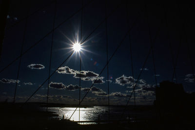 Illuminated sky at night