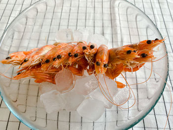 Raw shrimps, prawns