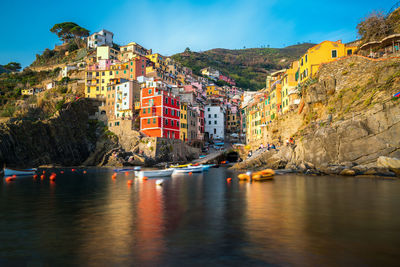 Buildings in city at waterfront