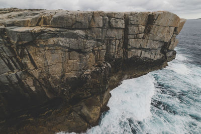 Rock formations in sea