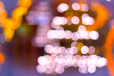 Defocused image of illuminated lights