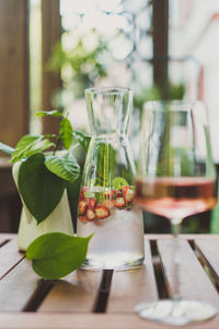 Close-up of drink on table