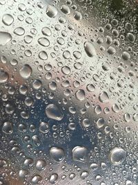 Extreme close up of water drops on ground