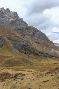 Scenic view of rocky mountains against sky