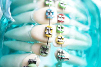 Close-up of dental equipment