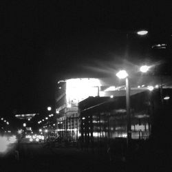 Illuminated city at night