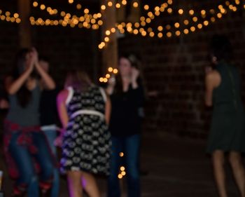 Group of people in the dark