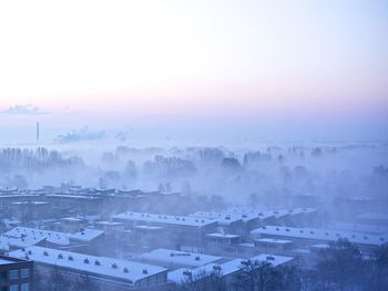 Scenic view of snow covered landscape