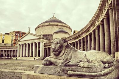 Low angle view of historical building against sky