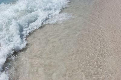 High angle view of sea waves