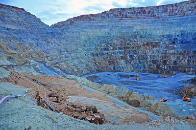 Open pit gold mine in rosia montana, romania