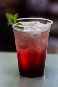 Close-up of drink on table