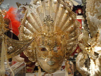 Close-up of mask