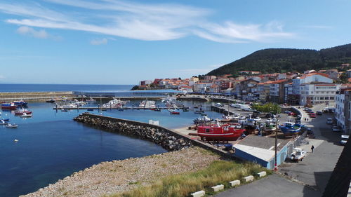 Boats in harbor