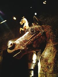 Low angle view of horse statue