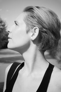 Close-up portrait of a young woman