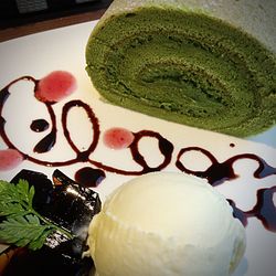 Close-up of ice cream in plate