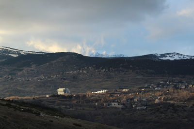 Buildings in city against sky