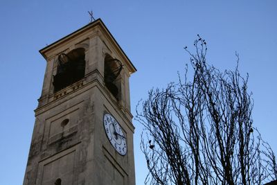 Low angle view of tower against sky