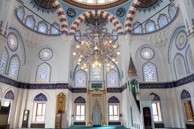 Low angle view of ornate ceiling in building