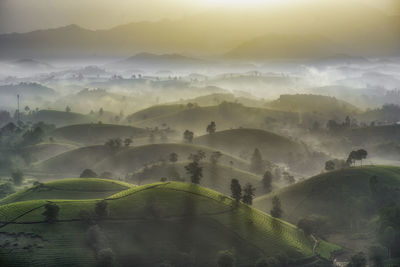 Panoramic view of landscape against sky