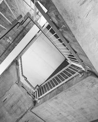 Low angle view of spiral staircase of building