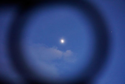 Low angle view of moon in sky