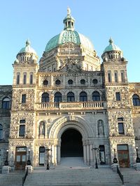 Low angle view of cathedral against clear sky