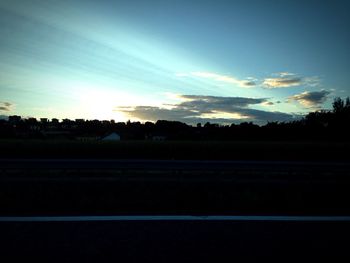 Scenic view of landscape at sunset