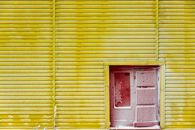 Full frame shot of yellow wall