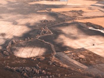 High angle view of land