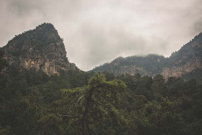 Scenic view of rocky mountains against sky